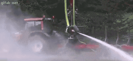 Playing with a hose